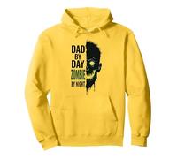 Dad by Day Zombie by Night: Regalo del Padre spettrale Felpa con Cappuccio, Unisex per Adulti, Limone, L
