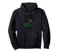 Dad by Day Zombie by Night: Regalo del Padre spettrale Felpa con Cappuccio, Unisex per Adulti, Nero, L
