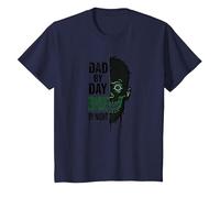 Dad by Day Zombie by Night: Regalo del Padre spettrale Maglietta, Bambini, Navy, 12 Anni