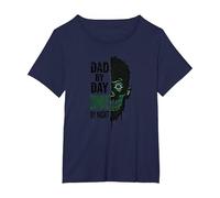 Dad by Day Zombie by Night: Regalo del Padre spettrale Maglietta, Donna Plus-Size, Navy, 4X
