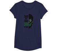 Dad by Day Zombie by Night: Regalo del Padre spettrale Maglietta, Ragazze, Navy, L