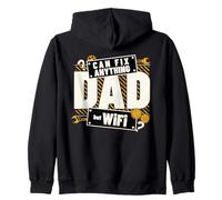 Dad Can Fix Anything Funny Daddy WiFi Humor Graphic Felpa con Cappuccio