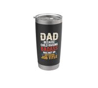 Dad Child-Raising Badass Job Title Bicchiere termico in acciaio inox doppia parete