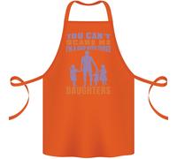 Dad Con Tre Figlie Divertente Festa Del Papà Grembiule di Cotone 100% Organic