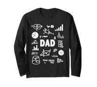 Dad Cubed Three Times Dad Math Third Power Father Maglia a Manica