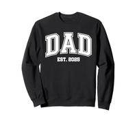 Dad EST. 2025 Carattere College Annuncio Primo papà Regalo Felpa