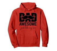 Dad Fathers Day Awesome Like My Son Dad Birthday Best Father Felpa con Cappuccio