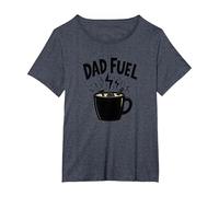 Dad Fuel: Tazza da caffè con Strumenti per Padri a Portata di Mano Maglietta, Donna Plus-Size, Pervinca, 3X