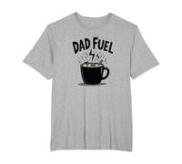 Dad Fuel: Tazza da caffè con Strumenti per Padri a Portata di Mano Maglietta, Uomo Taglie Grandi, Grigio Melange, 3X Tall