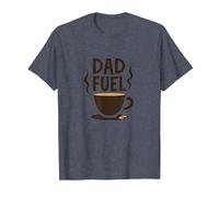 Dad Fuel: Tazza di caffè Festa del papà Umorismo Maglietta, Uomo, Pervinca, 3XL