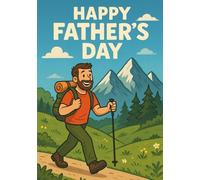 Dad in the Mountains | Notebook, format A5: Squared Grid Notebook | 50 Sheets (100 Pages) | Glossy Cover | Perfect Gift for Father's Day, Birthday or Everyday Use