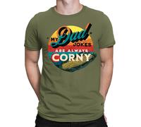 Dad Jokes Are Corny Fathers Day Gift for Best Dad Daddy Amazing Men T-Shirt #FD