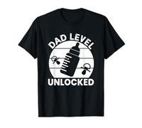 Dad Level Unlocked Illustration Novelty Cool Graphic Designs Maglietta