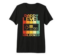 Dad Level Unlocked Video Gamer Leveled Up to Daddy Maglietta Premium
