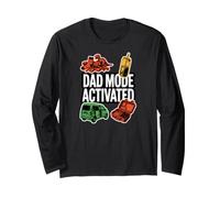 Dad Mode Activated Funny Fatherhood Minivan Parent Graphic Maglia a Manica