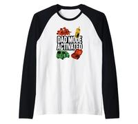 Dad Mode Activated Funny Fatherhood Minivan Parent Graphic Maglia con Maniche Raglan