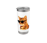 Dad Mom Cat Sunglasses, Cat Lover, Bengal Cat Bicchiere termico in acciaio inox doppia parete