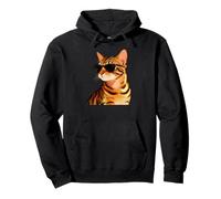 Dad Mom Cat Sunglasses, Cat Lover, Bengal Cat Felpa con Cappuccio