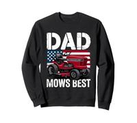Dad Mows Best Garden Lawn Mower Grass Fathers Day Giardinaggio Felpa