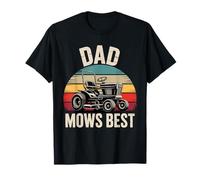Dad Mows Best Garden Lawn Mower Grass Fathers Day Giardinaggio Maglietta