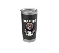 Dad Needs Coffee Bicchiere termico in acciaio inox doppia parete