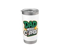 Dad Needs Coffee Bicchiere termico in acciaio inox doppia parete