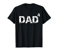 Dad of 4 Gift Father of 4 Math Pun Dad to the 4th Power Maglietta