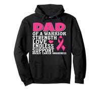 Dad of a Warrior Breast Cancer Awareness Support Gifts Felpa con Cappuccio