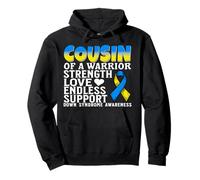 Dad of a Warrior Down Syndrome Awareness Family Matching Felpa con Cappuccio