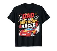 Dad Of Birthday Racer Race Car Auto Racing Apparel Maglietta