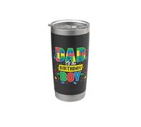 Dad Of The Birthday Boy Brick Builder Compleanno per bambini Bicchiere termico in acciaio inox doppia parete