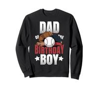 Dad of The Birthday Boy Matching Baseball Compleanno Felpa