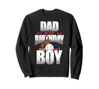 Dad of The Birthday Boy Matching Baseball Compleanno Felpa