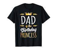 Dad of the Birthday Princess Shirt Daddy Men Birthday Party Maglietta