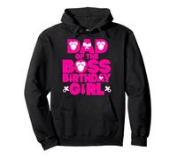 Dad of The Boss Compleanno Ragazza Baby Family Decorazioni Felpa con Cappuccio