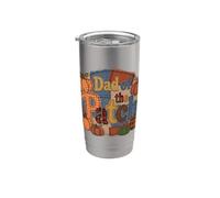 Dad of the Patch - Zucca autunnale patchwork design Bicchiere termico in acciaio inox doppia parete