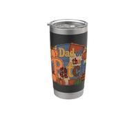 Dad of the Patch - Zucca autunnale patchwork design Bicchiere termico in acciaio inox doppia parete
