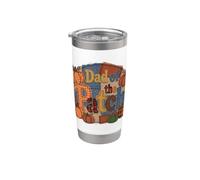 Dad of the Patch - Zucca autunnale patchwork design Bicchiere termico in acciaio inox doppia parete