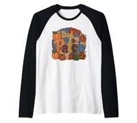Dad of The Patch - Zucca Autunnale Patchwork Design Maglia con Maniche Raglan