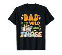 Dad Of The Wild And Three Funny 3rd Birthday Safari Trip Men Maglietta