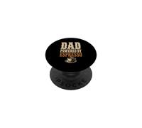 Dad Powered By Espresso Funny Coffee Lover Fathers Day PopSockets PopGrip Adesivo