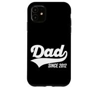Dad Since 2012 Bold Sports Swoosh Festa del papà scuro Custodia per iPhone 11