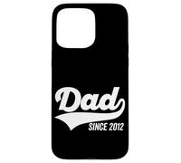 Dad Since 2012 Bold Sports Swoosh Festa del papà scuro Custodia per iPhone 15 Pro Max