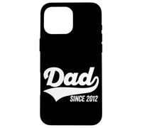 Dad Since 2012 Bold Sports Swoosh Festa del papà scuro Custodia per iPhone 16 Pro Max