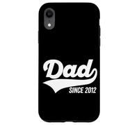 Dad Since 2012 Bold Sports Swoosh Festa del papà scuro Custodia per iPhone XR
