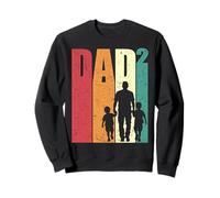 Dad Squared Retro Inspired Father Two Sons Father's Day Felpa
