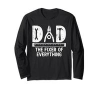 Dad The Fixer of Everything Funny Dads Handyman Tools Maglia a Manica