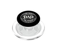 Dad the Man Myth Legend Cool Vintage Circle Festa del papà PopSockets PopGrip per MagSafe