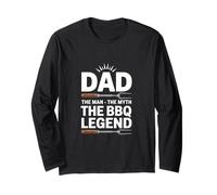 Dad The Man The Myth The BBQ Legend - Affumicatore di carne Maglia a Manica
