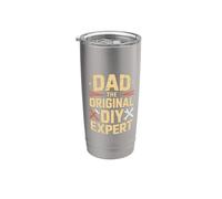 Dad The Original DIY Expert Padre Apprezzamento - Bicchiere termico in acciaio inox doppia parete